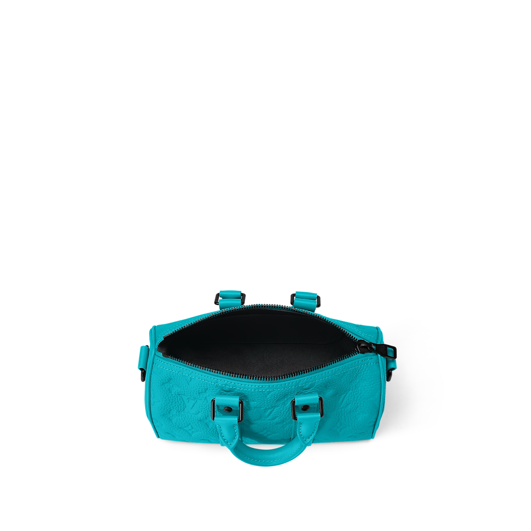 Louis Vuitton Keepall Bandoulière 25 – Monogram Empreinte Turquoise (Bleu lagon)