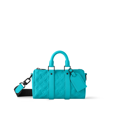 Louis Vuitton Keepall Bandoulière 25 – Monogram Empreinte Turquoise (Bleu lagon)