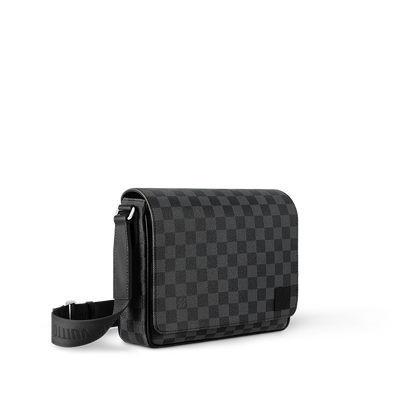 Sac messager Louis Vuitton en toile Damier Graphite