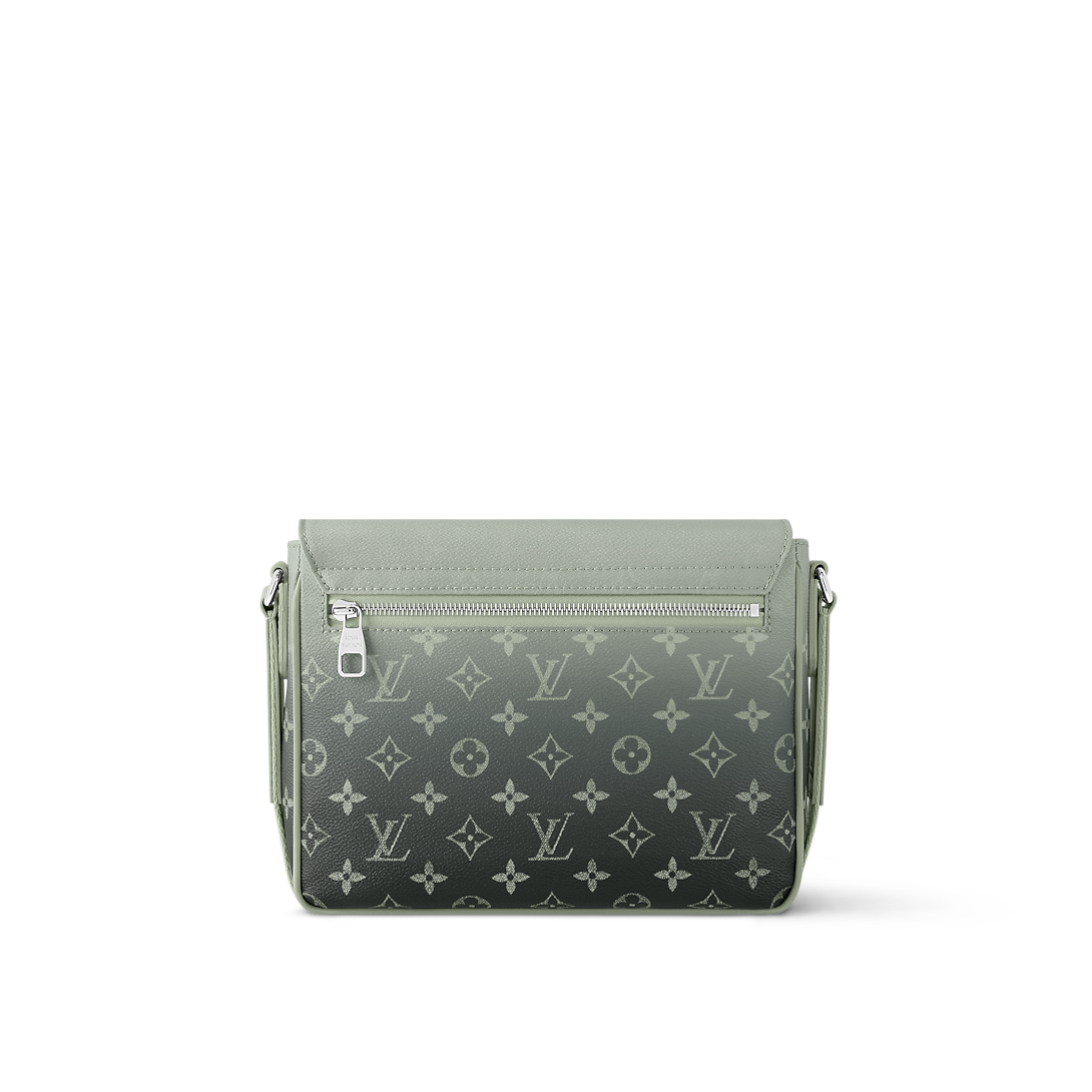 Sac messager Louis Vuitton en toile Monogram Eclipse dégradée vert (vert sauge / kaki)