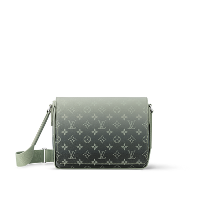 Sac messager Louis Vuitton en toile Monogram Eclipse dégradée vert (vert sauge / kaki)