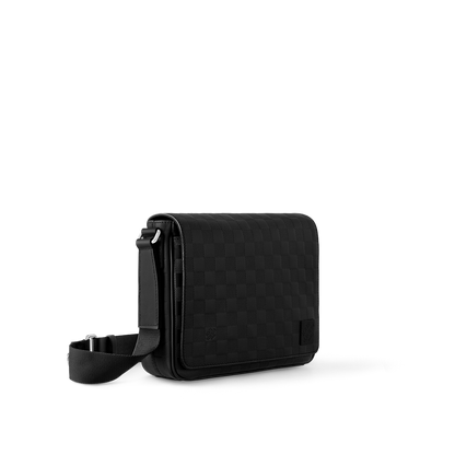 Sac messager Louis Vuitton en cuir Damier Infini noir