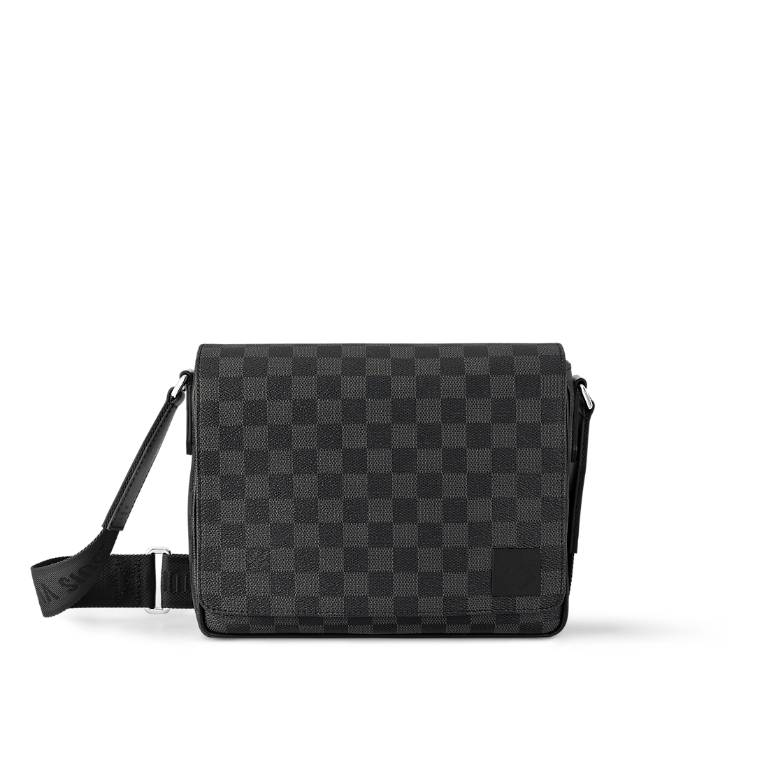 Sac messager Louis Vuitton en toile Damier Graphite