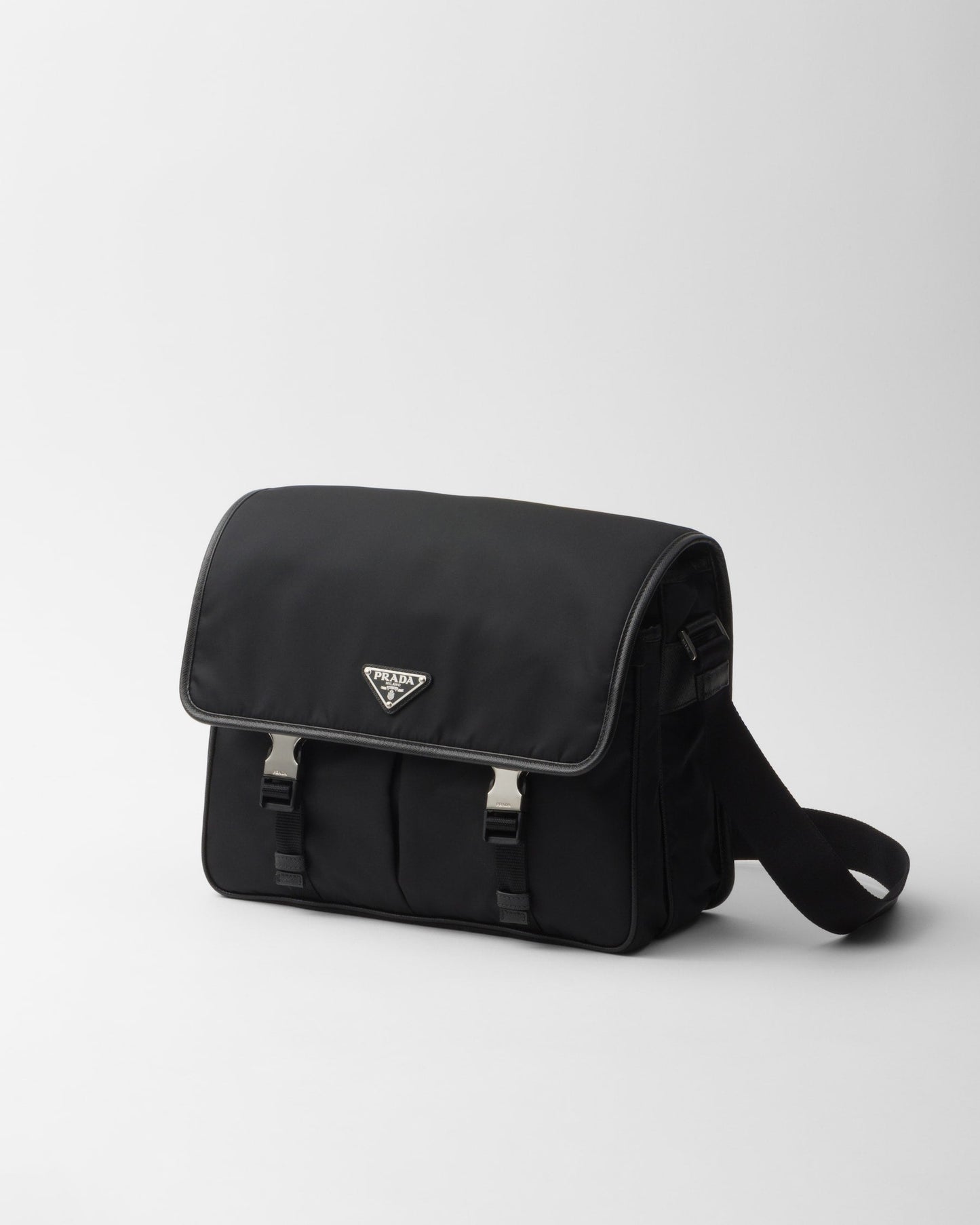 Sac porté épaule en Re-Nylon et cuir Saffiano