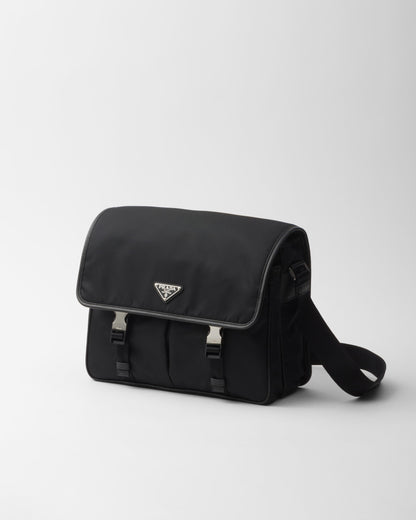 Sac porté épaule en Re-Nylon et cuir Saffiano