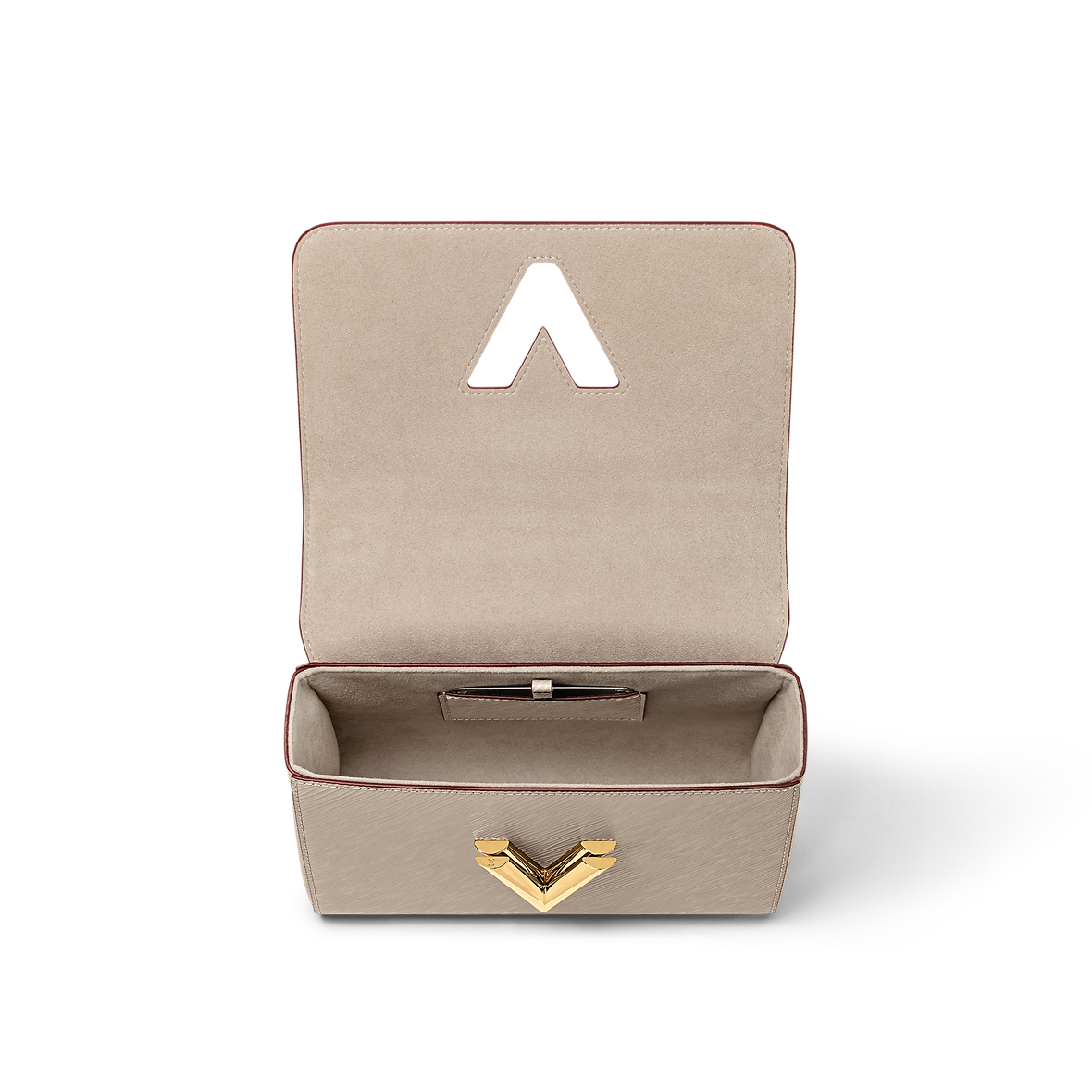 Sac à main Louis Vuitton Twist en cuir Epi beige avec chaîne dorée