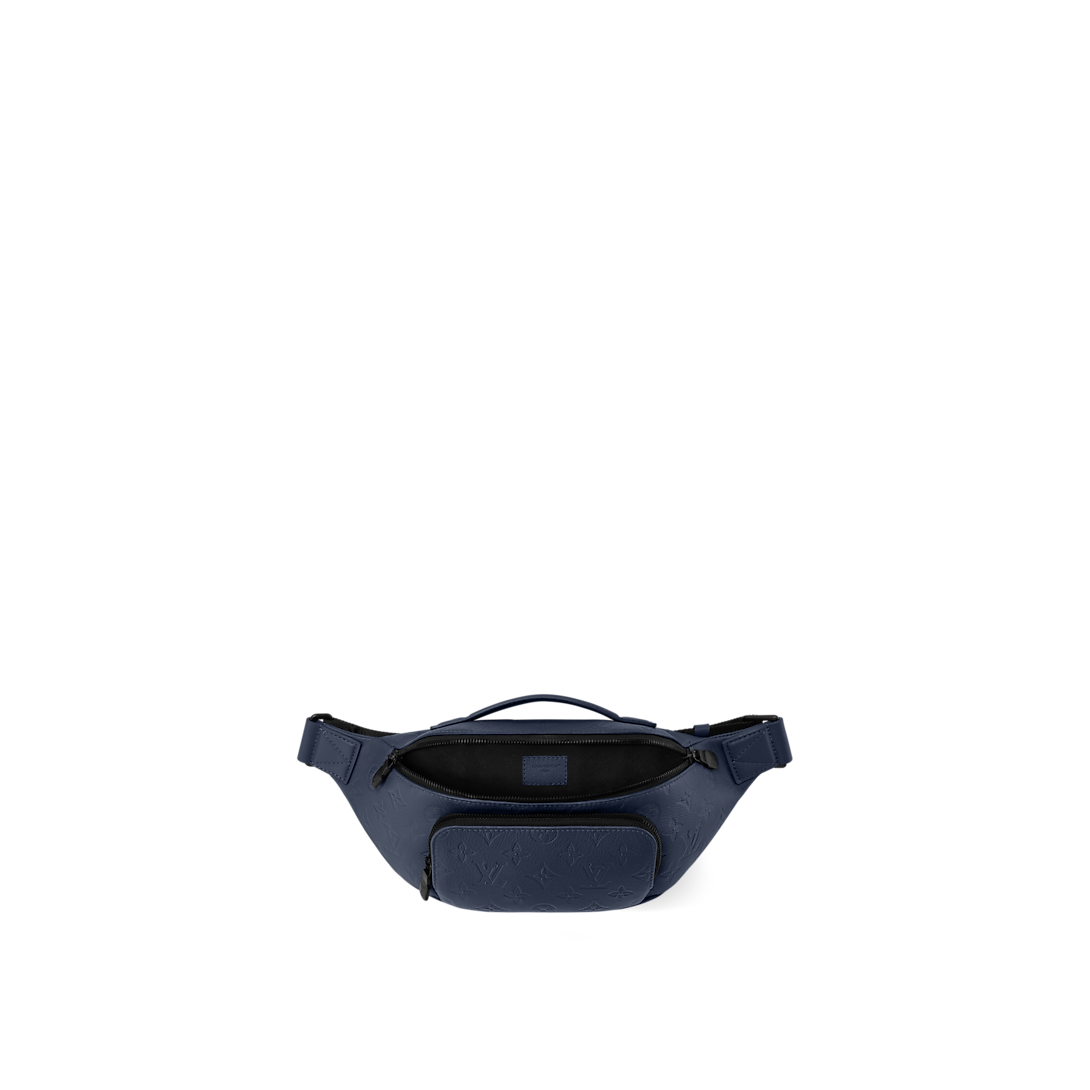 Sac banane Louis Vuitton en cuir Monogram Empreinte bleu marine