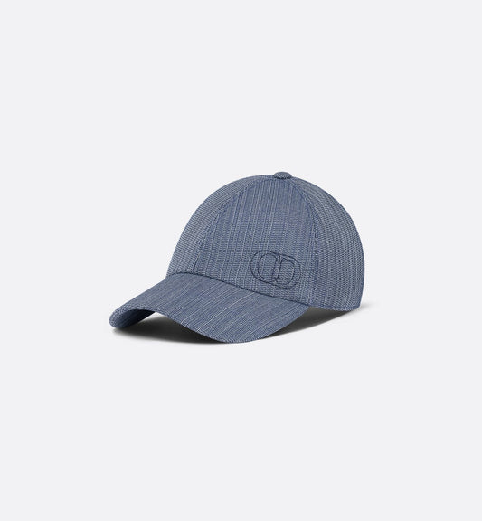 Casquette Dior Oblique jacquard bleu