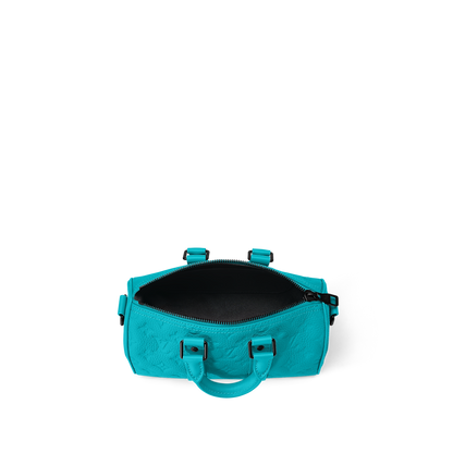 Louis Vuitton Keepall Bandoulière 25 – Monogram Empreinte Turquoise (Bleu lagon)