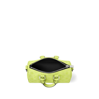 Sac Keepall Bandoulière 25 Louis Vuitton en cuir Monogram Empreinte vert anis