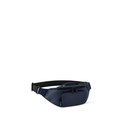 Sac banane Louis Vuitton en cuir Monogram Empreinte bleu marine