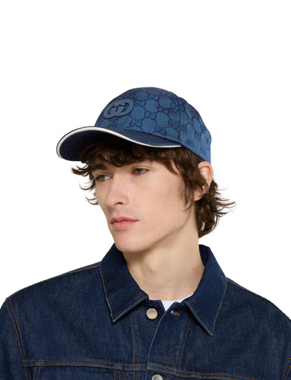 Casquette en nylon GG bleu