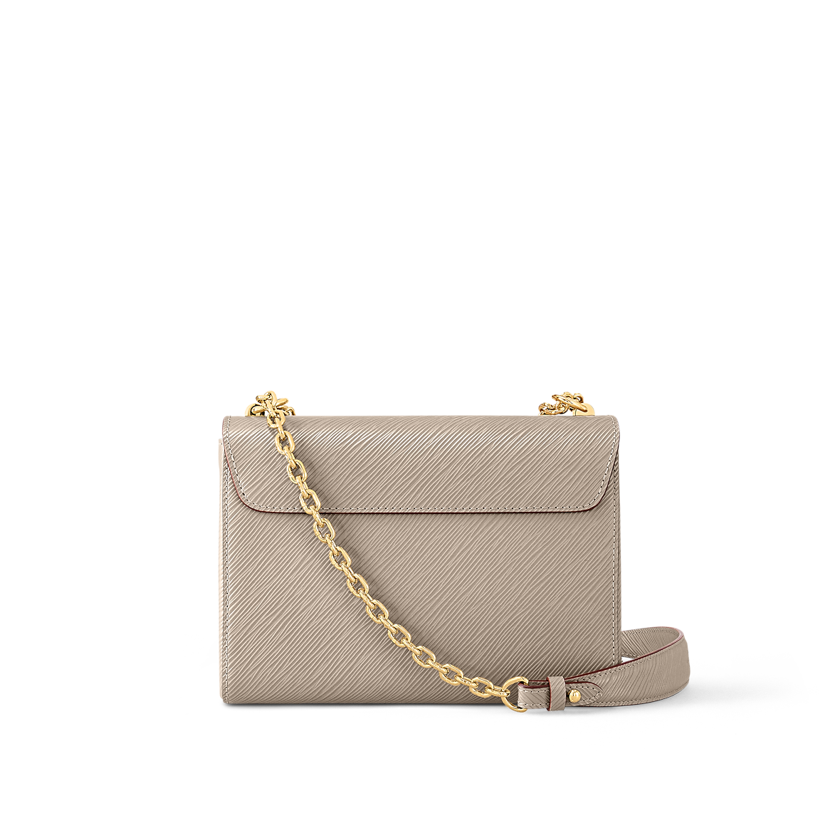 Sac à main Louis Vuitton Twist en cuir Epi beige avec chaîne dorée