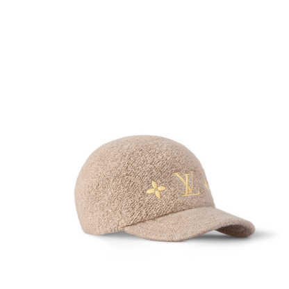 Casquette LV  Monogram Shearling Baseball  – Beige