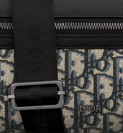 Sac Messenger zippé Rider 2.0 Noir et Beige