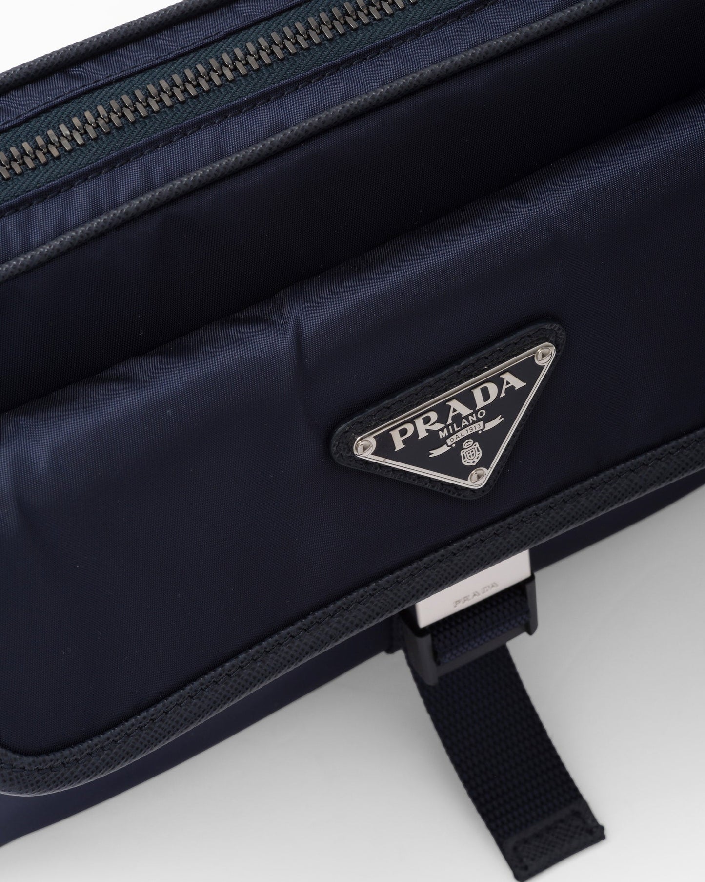 Sac porté épaule en Re-Nylon et cuir Saffiano