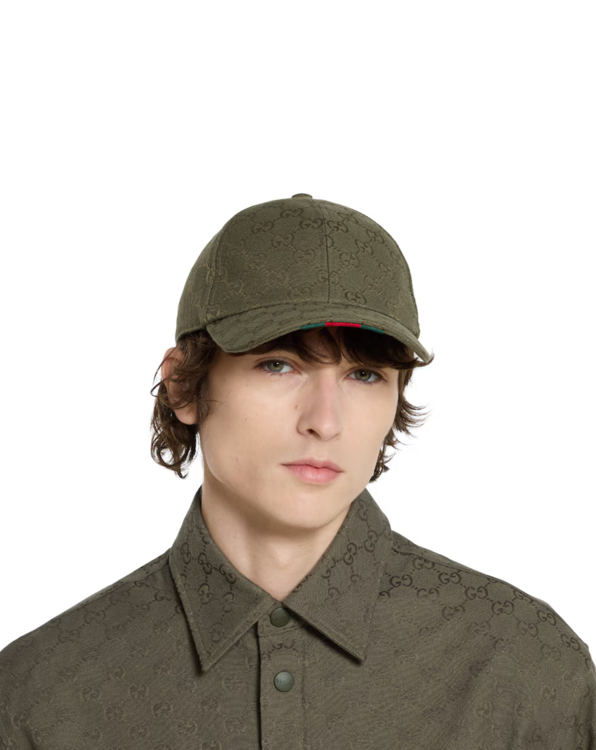 Casquette en toile GG vert