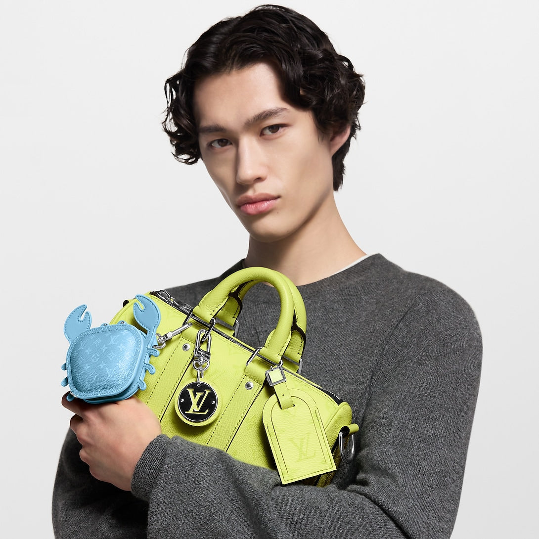 Sac Keepall Bandoulière 25 Louis Vuitton en cuir Monogram Empreinte vert anis