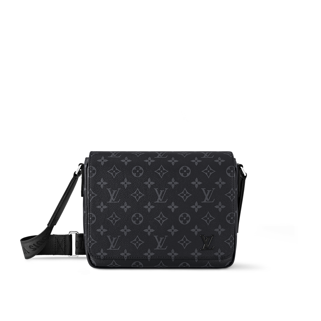 Sac messager Louis Vuitton en toile Monogram Eclipse