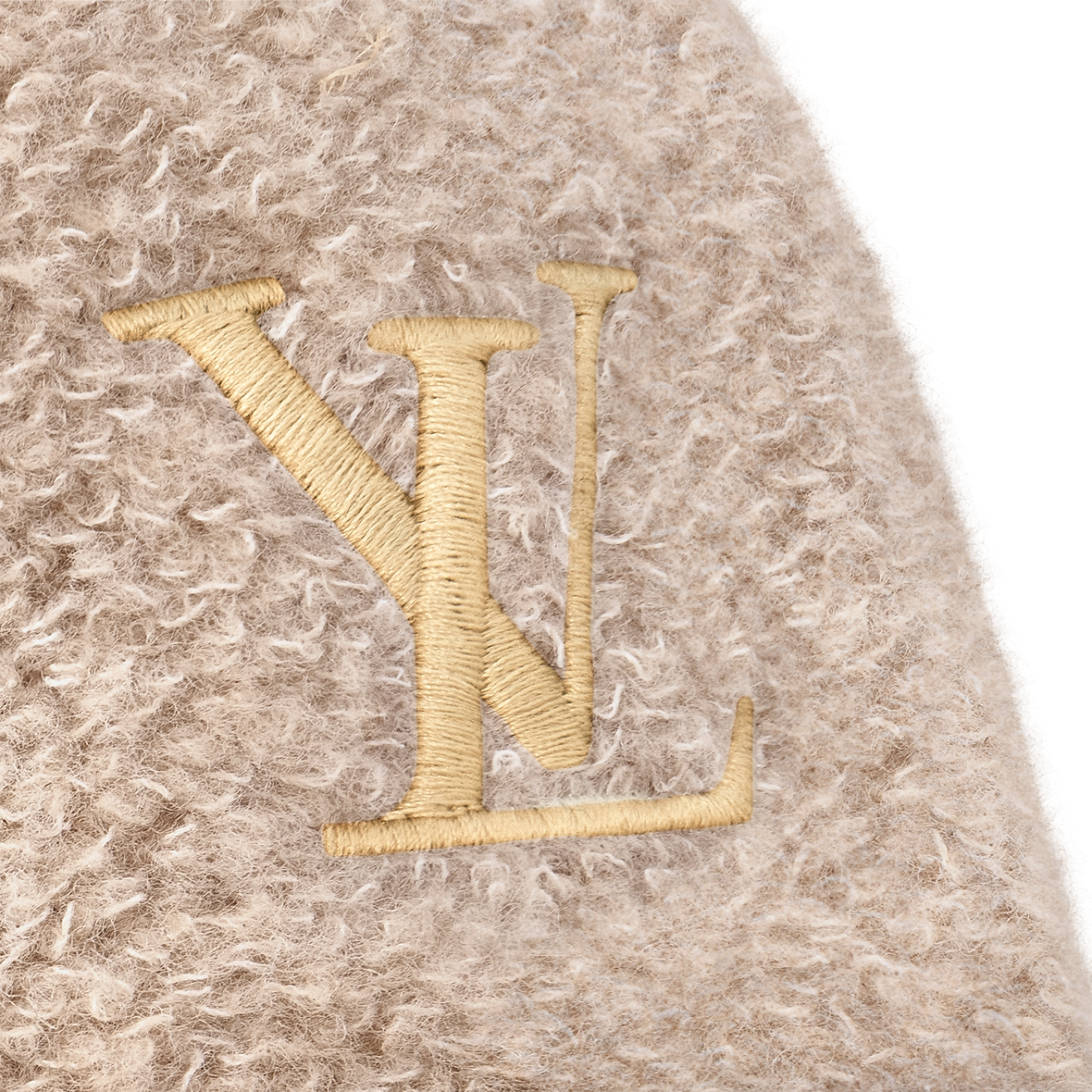 Casquette LV  Monogram Shearling Baseball  – Beige