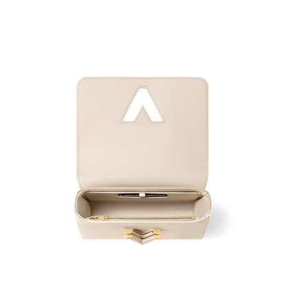 Sac à main Louis Vuitton Twist en cuir blanc cassé