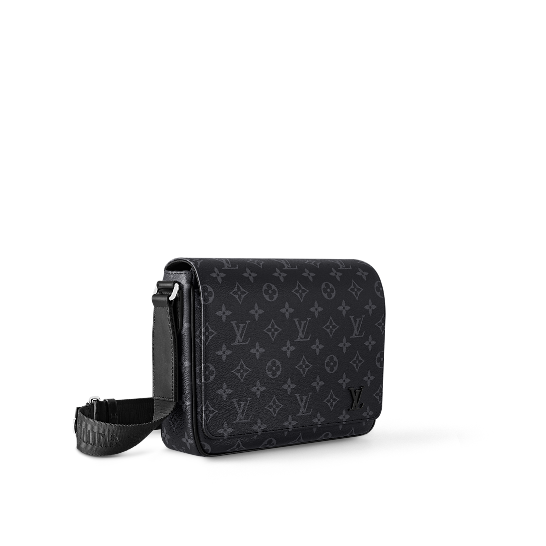 Sac messager Louis Vuitton en toile Monogram Eclipse