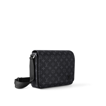 Sac messager Louis Vuitton en toile Monogram Eclipse