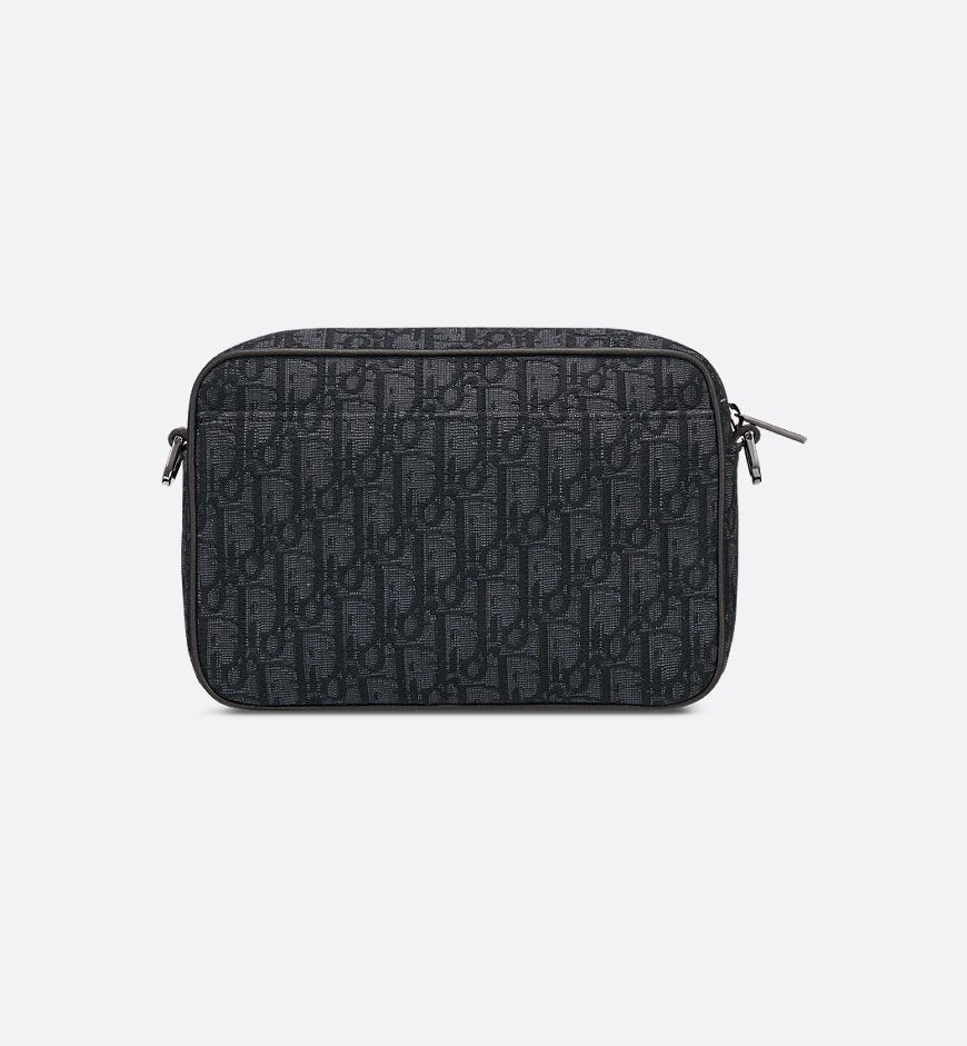 Sac bandoulière Dior en toile Oblique jacquard noire