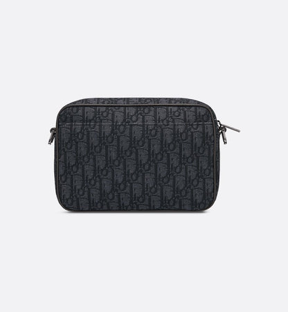 Sac bandoulière Dior en toile Oblique jacquard noire