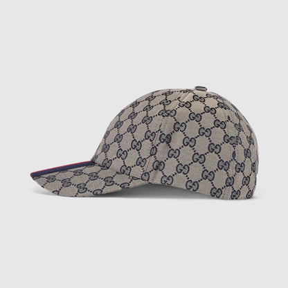 CASQUETTE DE BASE-BALL EN TOILE GG D'ORIGINE Beige BLEU