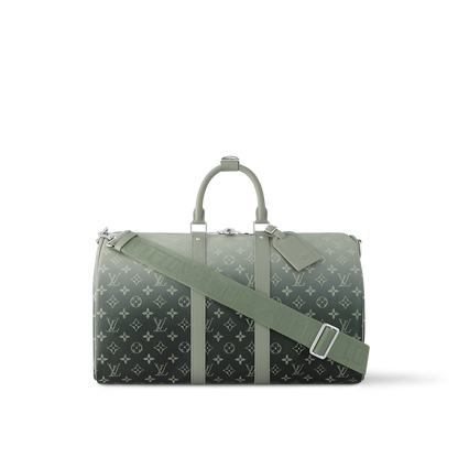 Louis Vuitton Keepall Bandoulière 45 – Monogram Eclipse dégradé vert (Vert sauge / kaki)