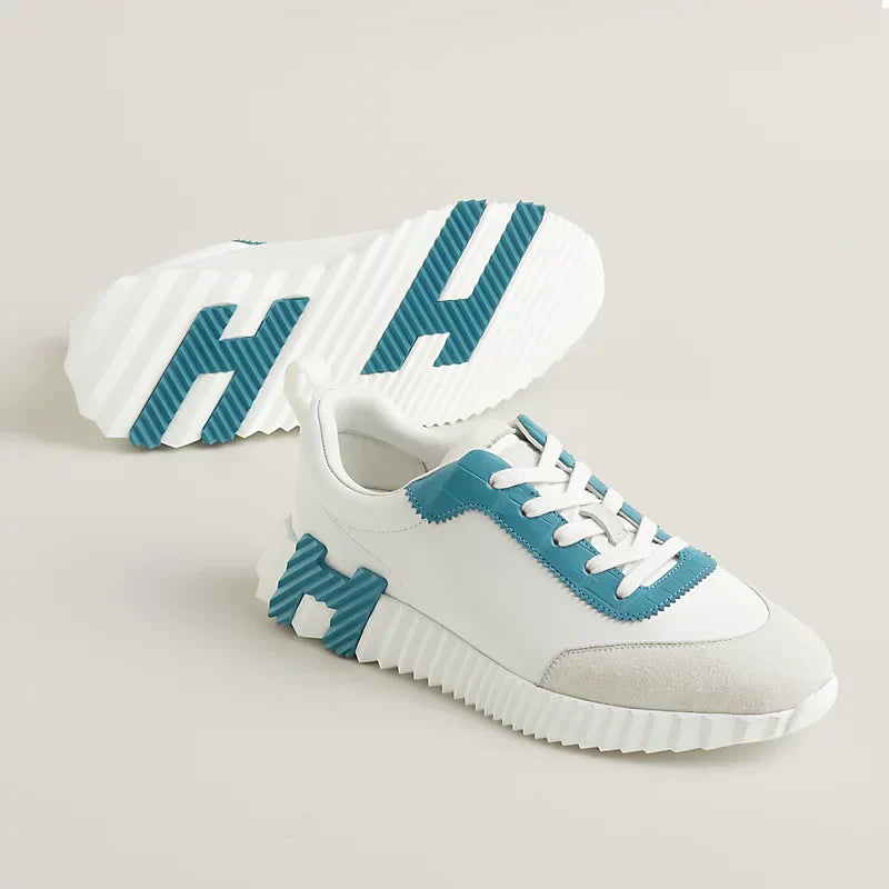 Sneakers Hermès blanc / bleu minéral